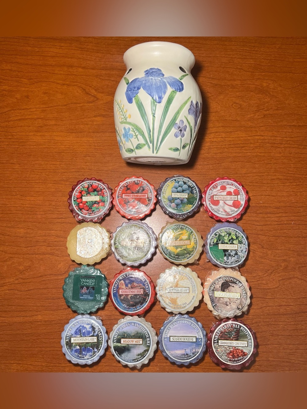 Retired Yankee Tarts Lot of 16 & Yankee Candle Iris Wax Burner